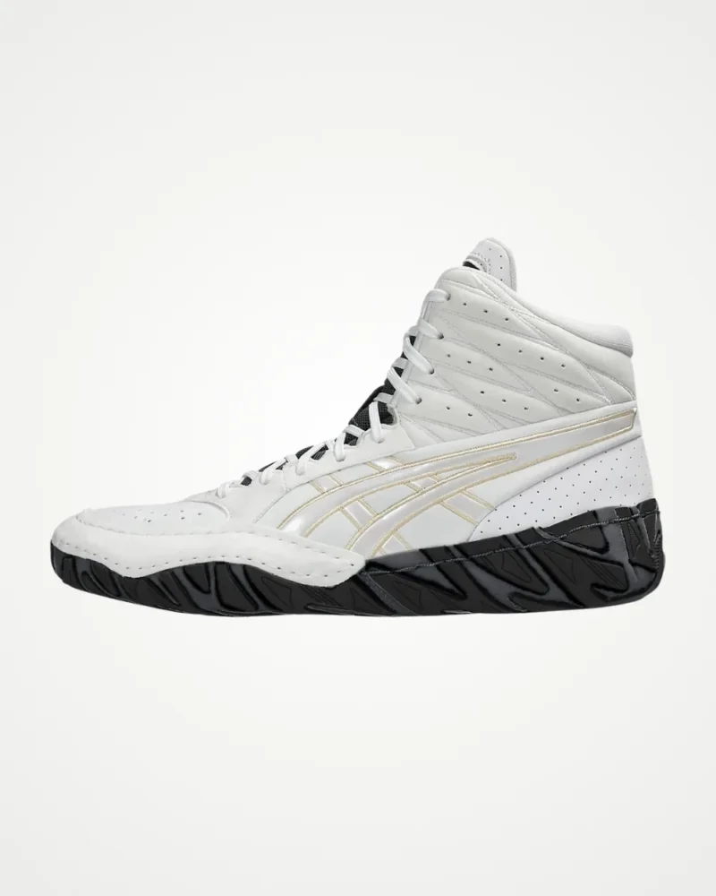 ASICS Men's Aggressor 6 Wrestling Shoes (White/Champagne)
