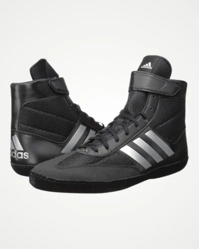 Adidas Combat Speed 5 Wrestling Shoes Black Silver Metallic Pair