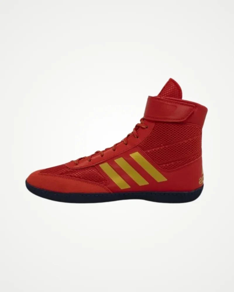 Adidas Combat Speed 5 Wrestling Shoes - Red/Gold/Navy