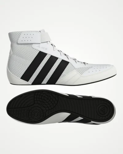 Adidas HVC Plus Wrestling Shoes White Black Pair