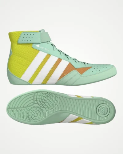 Adidas HVC Prime Wrestling Shoes Mint Lemon Pair
