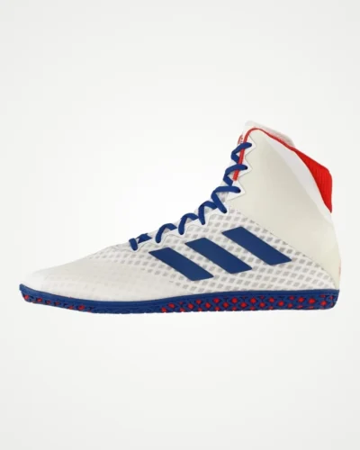 Adidas Mat Wizard 4 Wrestling Shoes – White/Royal