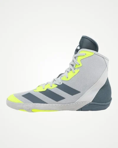 Adidas Adizero Wrestling Shoes – Light Grey/Solar Yellow