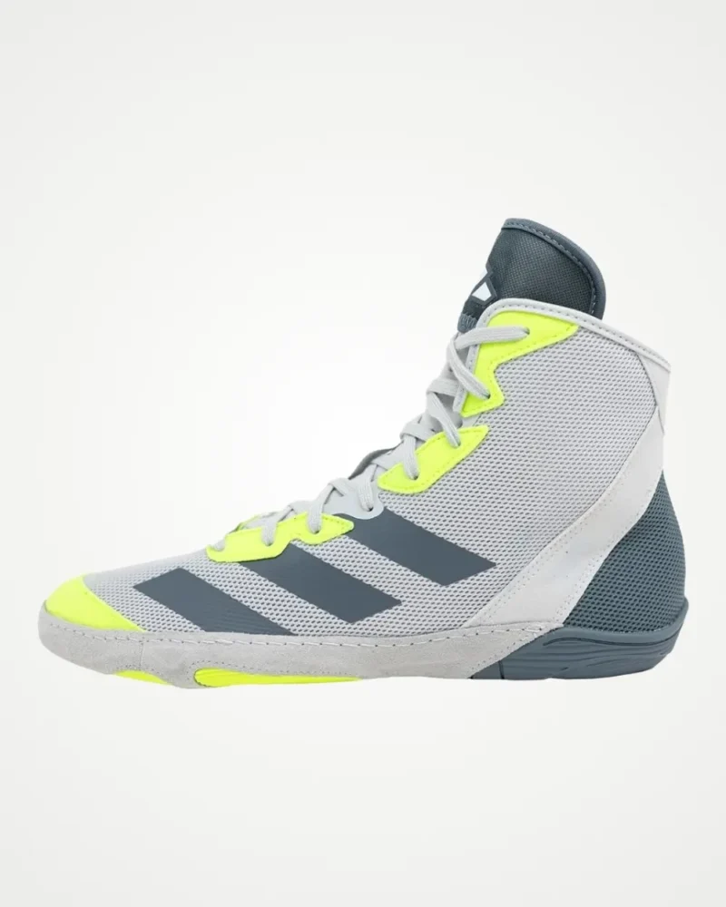Adidas Adizero Wrestling Shoes - Light Grey/Solar Yellow