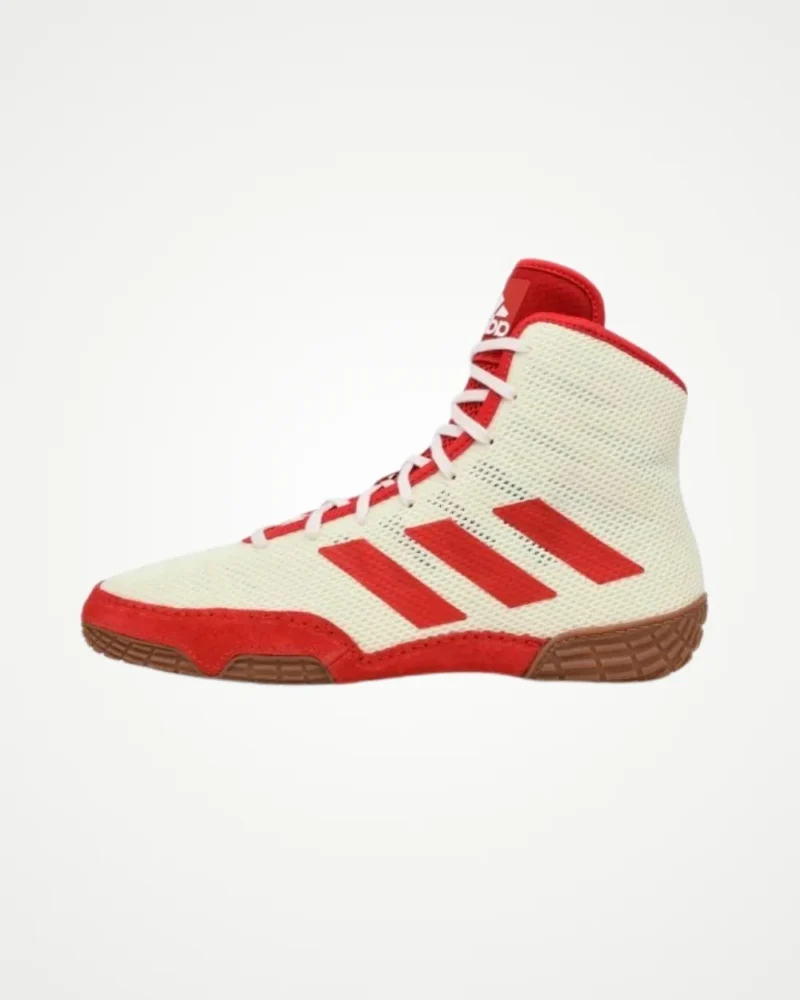 Adidas Tech Fall 2.0 Wrestling Shoes - Chalk White/Scarlet