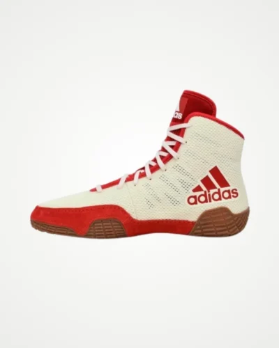 Adidas Tech Fall 2.0 Wrestling Shoes Chalk White Scarlet Side