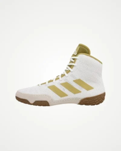 Adidas Tech Fall 2.0 Wrestling Shoes – White/Vegas Gold