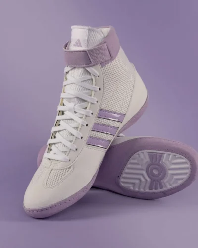 Adidas Womens Combat Speed 4 Wrestling Shoes White Lavender Pair