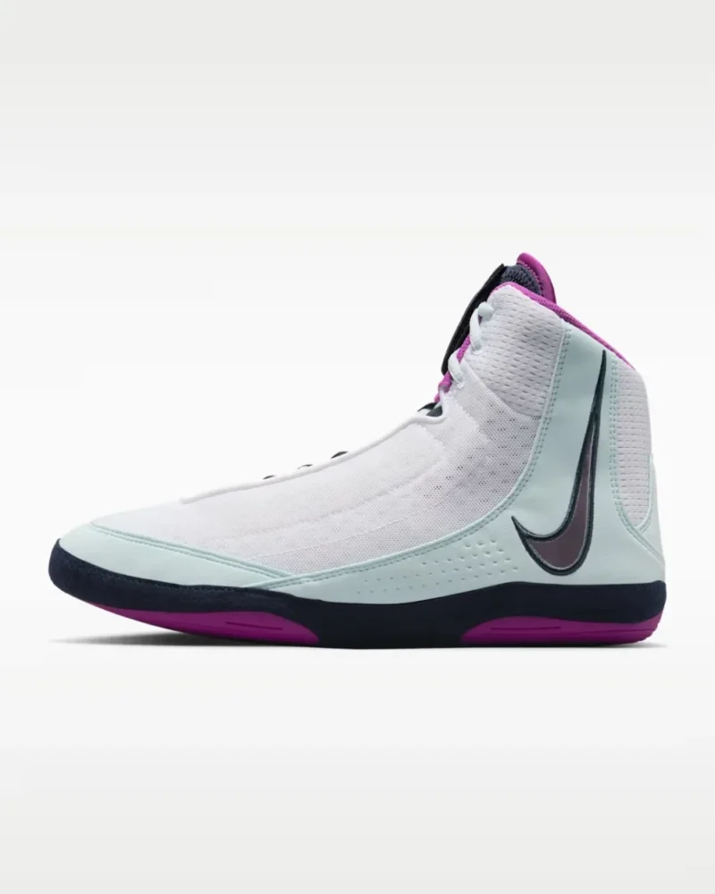 Nike Inflict 4 Wrestling Shoes - White/Glacier Blue
