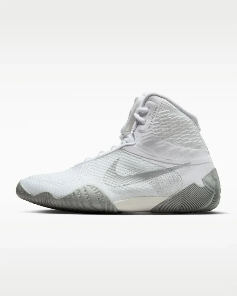 Nike Tawa Wrestling Shoes - White/Metallic Silver